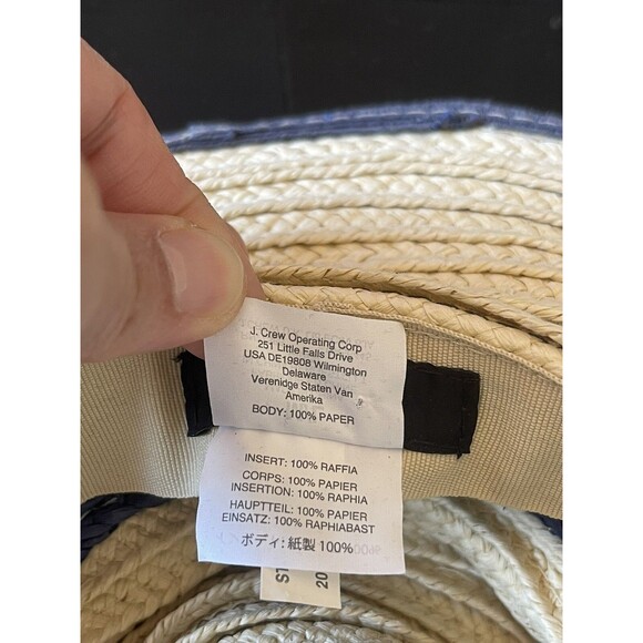 J Crew Womens Hat Size Medium Large Straw Floppy Resort Vacation Travel Festival - Picture 11 of 12